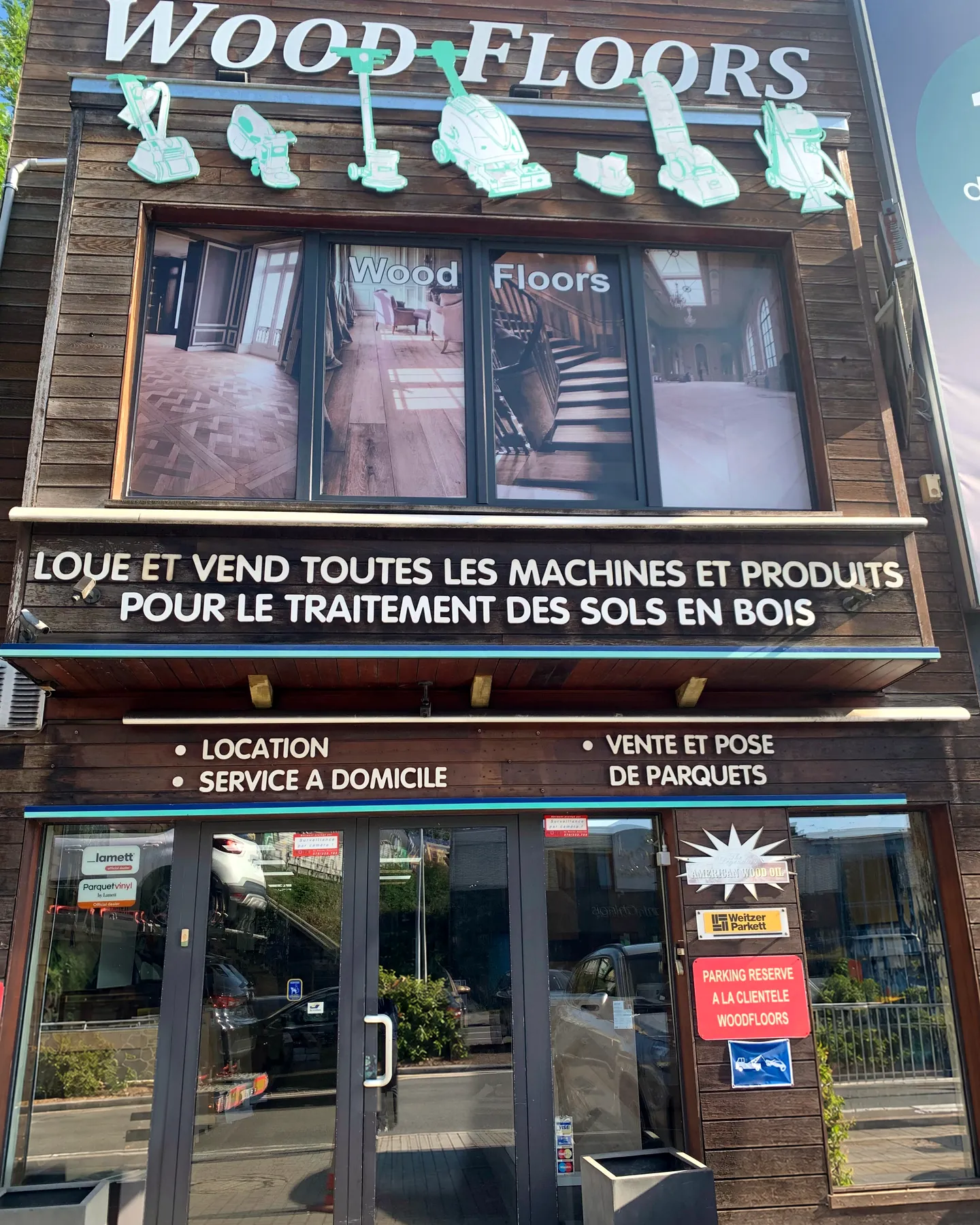 La façade du magasin Wood Floors, Rue des Pipiers 39 à Liège